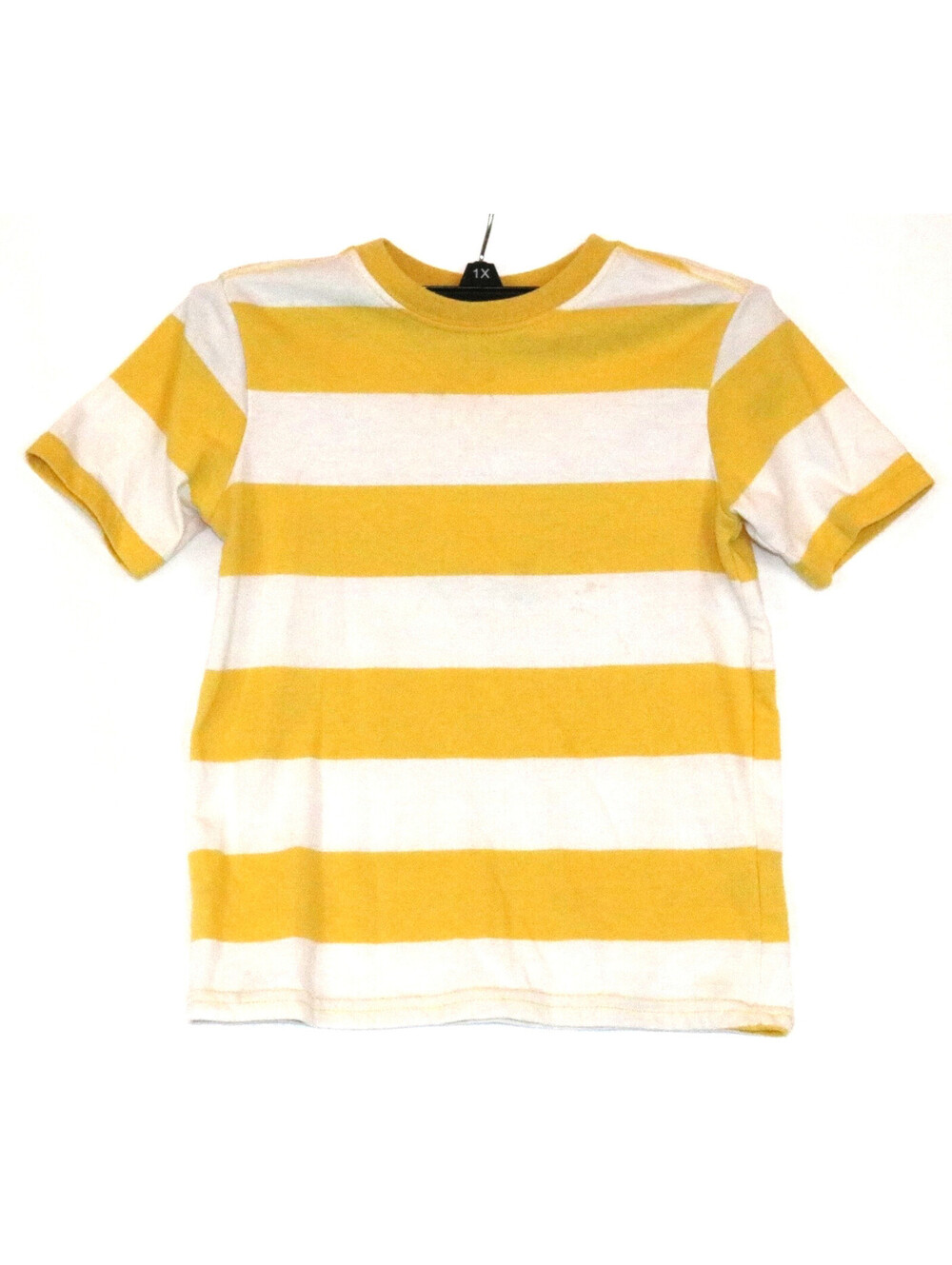 Wonder Nation Yellow and White Stripped Tee S(6-7)